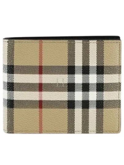 Men's Vintage Check Half Wallet Beige - BURBERRY - BALAAN 2