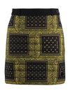 Golf side line color combination padded skirt paisley yellow - HENRY STUART - BALAAN 1