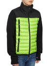 Grenoble Logo Patch Funnel Zip-Up Jacket Black Green - MONCLER - BALAAN 5