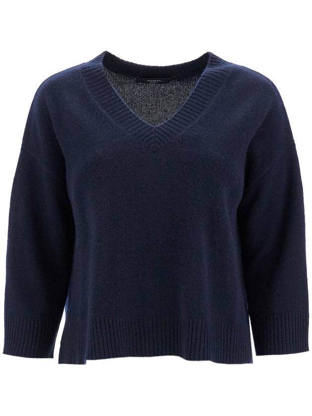 LEVA oversized cashmere knit top navy - WEEKEND MAX MARA - BALAAN 2