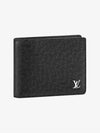 Multiple Taiga Leather Half Wallet Black - LOUIS VUITTON - BALAAN 2