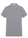 Fox Head Patch Classic Short Sleeve Polo Shirt Grey - MAISON KITSUNE - BALAAN 2