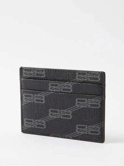 Cash logo print textured leather cardholder - BALENCIAGA - BALAAN 2