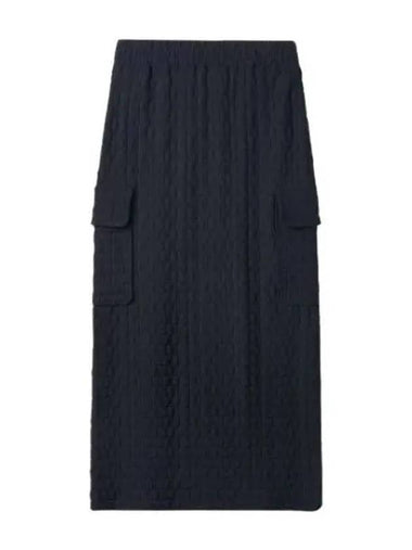 Embossed Logo Cargo Skirt Navy - SUNNEI - BALAAN 1