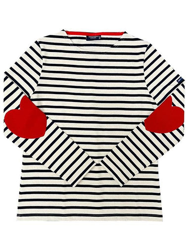 VAUJANY heart patch long sleeve t shirt 8649 ECRU MARINE - SAINT JAMES - BALAAN 1