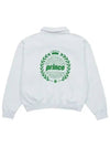 Prince Crest Quarter Zipper Sweatshirt White - SPORTY & RICH - BALAAN 3