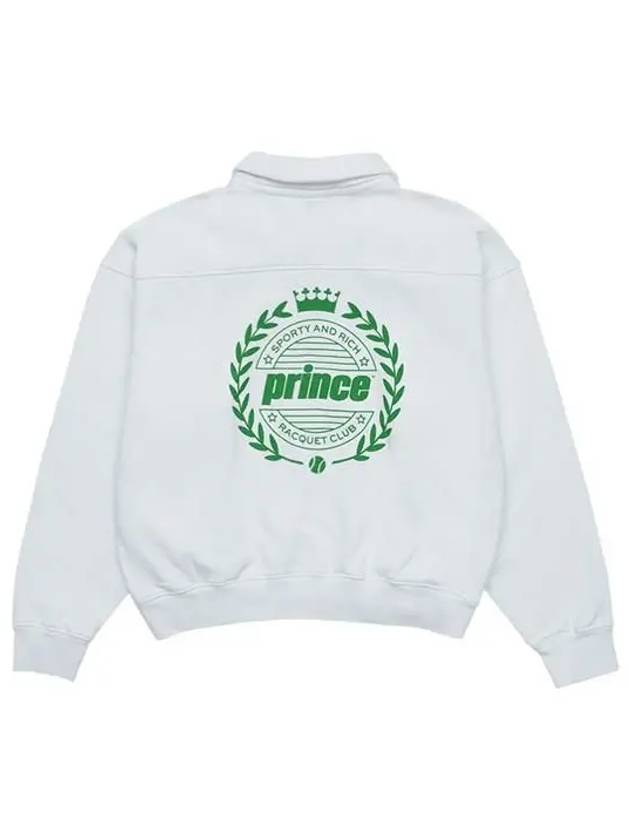 Prince Crest Quarter Zipper Sweatshirt White - SPORTY & RICH - BALAAN 3