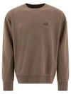 Embroidered Logo Cotton Sweatshirt Brown - CP COMPANY - BALAAN 2