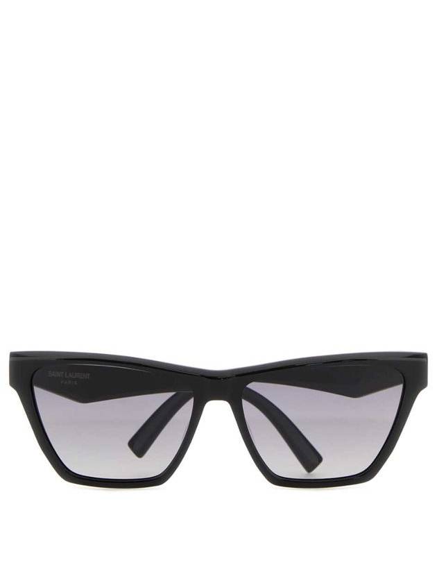 SL M103 Gold Logo Cat Eye Sunglasses Black - SAINT LAURENT - BALAAN 4