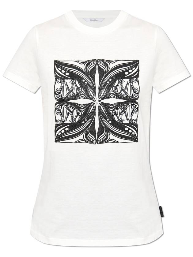 Max Mara Printed T-shirt, Women's, White - MAX MARA - BALAAN 1