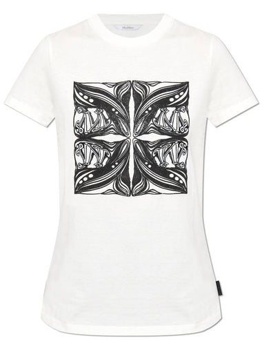 Max Mara Printed T-shirt, Women's, White - MAX MARA - BALAAN 1