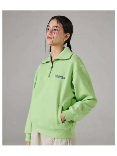 Diadora Comfy Half Zip Up Sweatshirt OLIVE - DIADORA - BALAAN 1