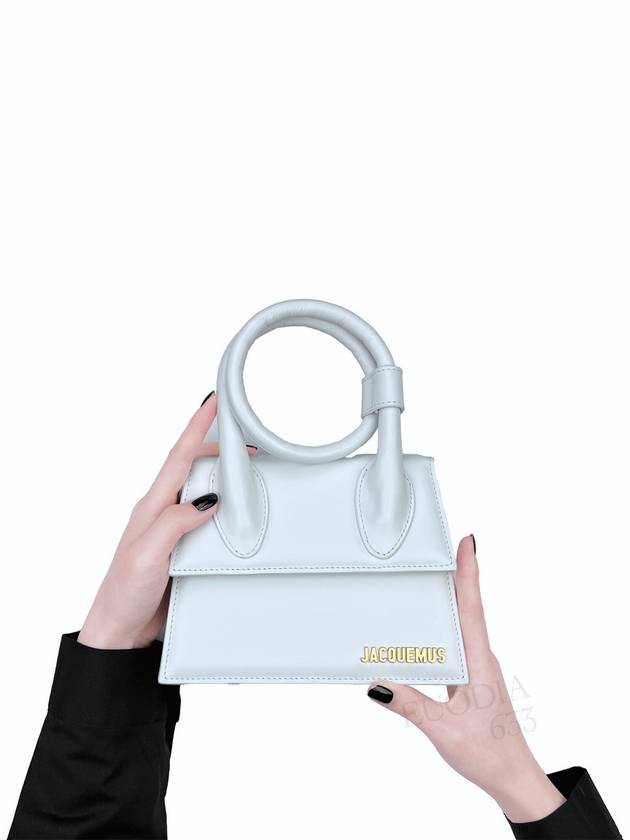 Le Chiquito Noeud Coiled Leather Tote Bag White - JACQUEMUS - BALAAN 2