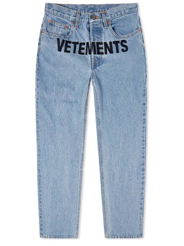 Logo Magic Fit Denim Jeans Blue - VETEMENTS - BALAAN 3