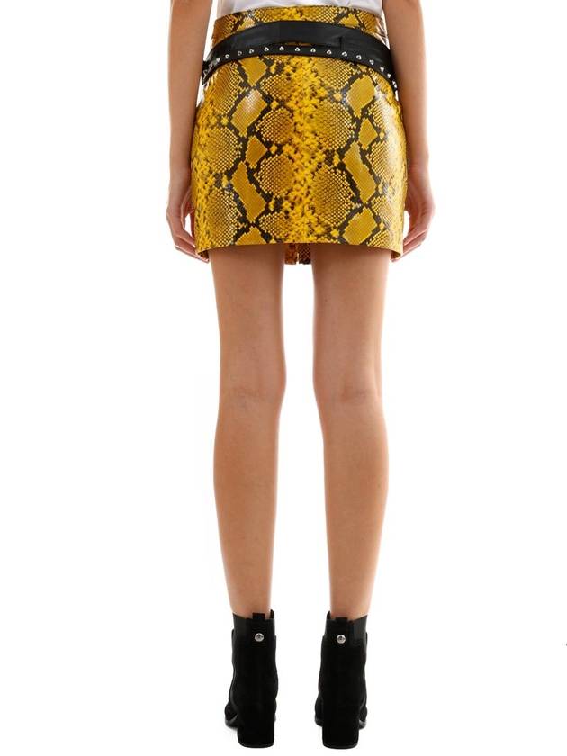 Yellow Python Leather Skirt - UNRAVEL PROJECT - BALAAN 4