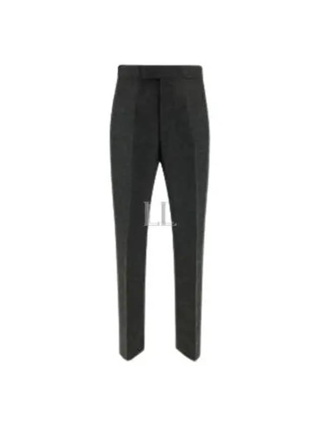 Shetland Classic Backstrap Straight Pants Black - THOM BROWNE - BALAAN 2