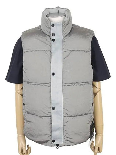 High Neck Padded Vest Grey - STONE ISLAND - BALAAN 2