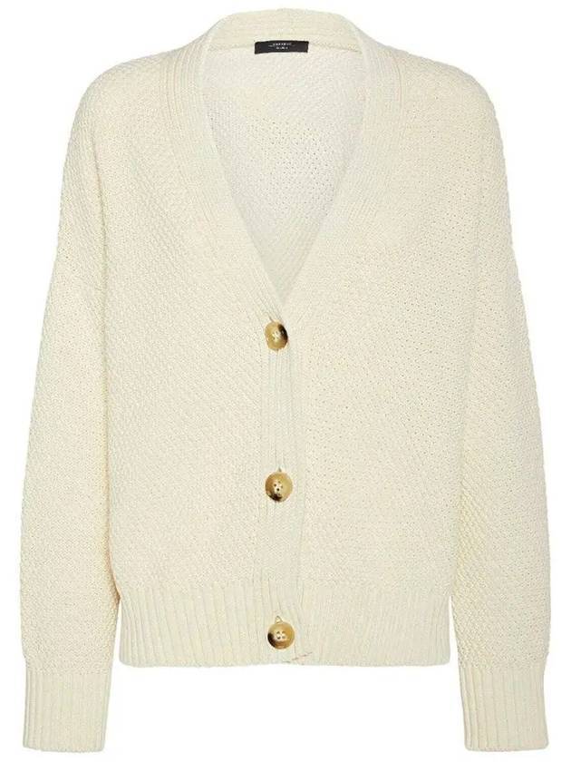 Wales V-neck Knit Cardigan Cream - MAX MARA - BALAAN 1