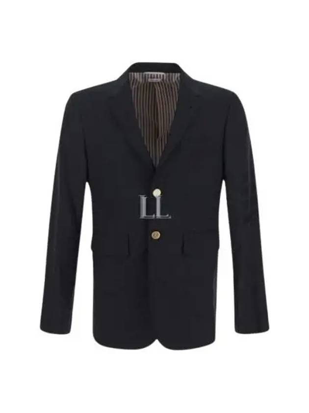 Plain Weave Suiting 4 Bar Classic Sport Jacket Dark Blue - THOM BROWNE - BALAAN 2