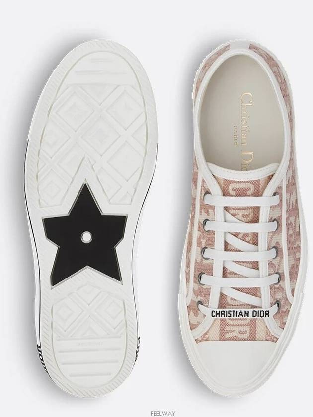 Walk'N'Dior Oblique Low Top Sneakers Nude - DIOR - BALAAN 5