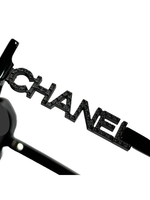 Lettering Cat Eye Sunglasses CH5422B C501T8 A71353 Black Logo - CHANEL - BALAAN 8