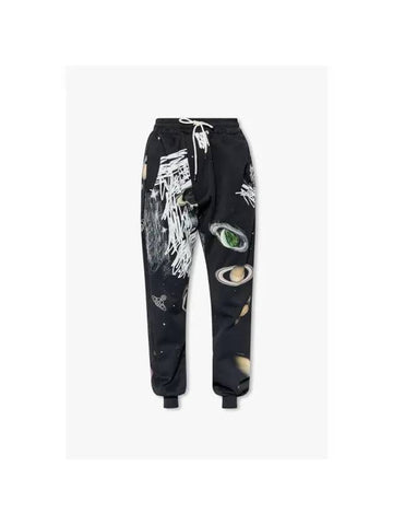 Drunken Logo Print Track Pants Planets - VIVIENNE WESTWOOD - BALAAN 1