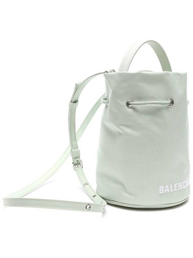 Wheel Drawstring XS Bucket Bag Green - BALENCIAGA - BALAAN 4