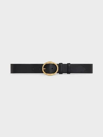 Large 35mm Twin Triomphe Vintage Calfskin Belt Black - CELINE - BALAAN 2