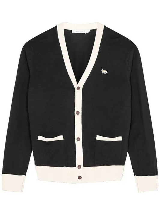 Baby Fox Bicolor Classic Cardigan Black - MAISON KITSUNE - BALAAN 2