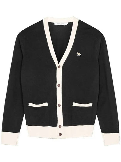 Baby Fox Bicolor Classic Cardigan Black - MAISON KITSUNE - BALAAN 2