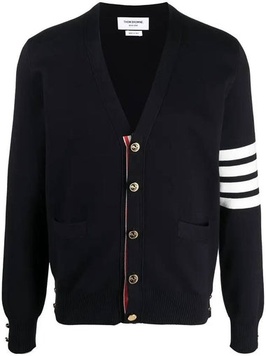 Milano Stitch 4 Bar Cardigan Navy - THOM BROWNE - BALAAN 1