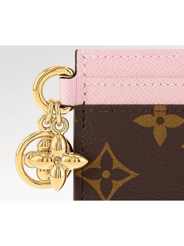 LV Charm Monogram Card Wallet Pink Brown - LOUIS VUITTON - BALAAN 3