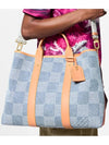 Weekend Damier Tote Bag Denim Blue - LOUIS VUITTON - BALAAN 5