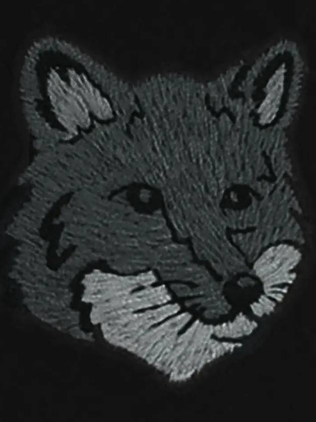 Wool Fox Head Muffler Black - MAISON KITSUNE - BALAAN 4