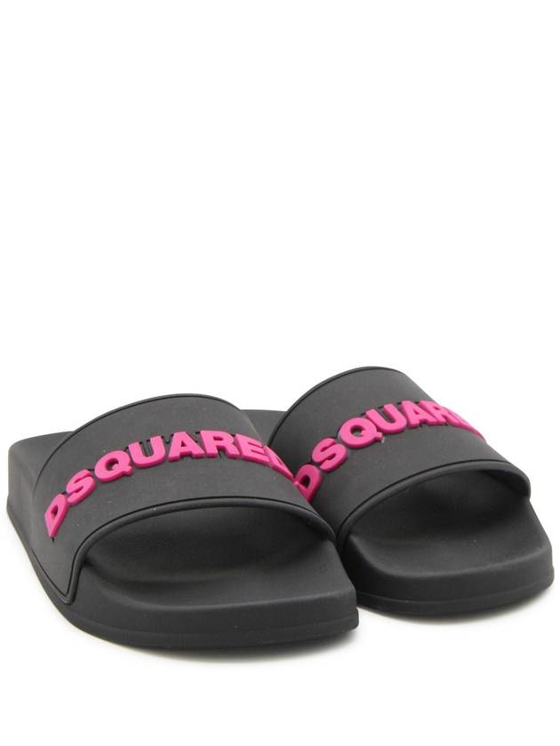 Black Fuchsia Rubber Flat Shoes FFW001717205013M1569 B0560956413 - DSQUARED2 - BALAAN 3