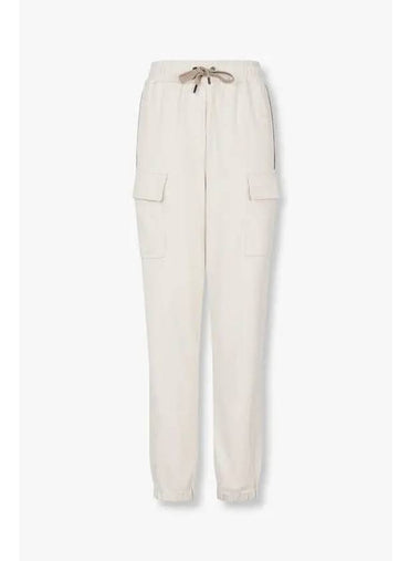 Women s Soft Cargo Jogger Pants Ivory - BRUNELLO CUCINELLI - BALAAN 1