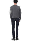 Men's Anchor Jacquard 4-Bar Crew Neck Knit Top Med Grey - THOM BROWNE - BALAAN 6