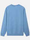 Logo Print Cotton Sweatshirt Powder Blue - STONE ISLAND - BALAAN 3