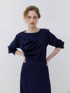 Daren Two-Piece Long Dress Deep Navy - LUGNER - BALAAN 3