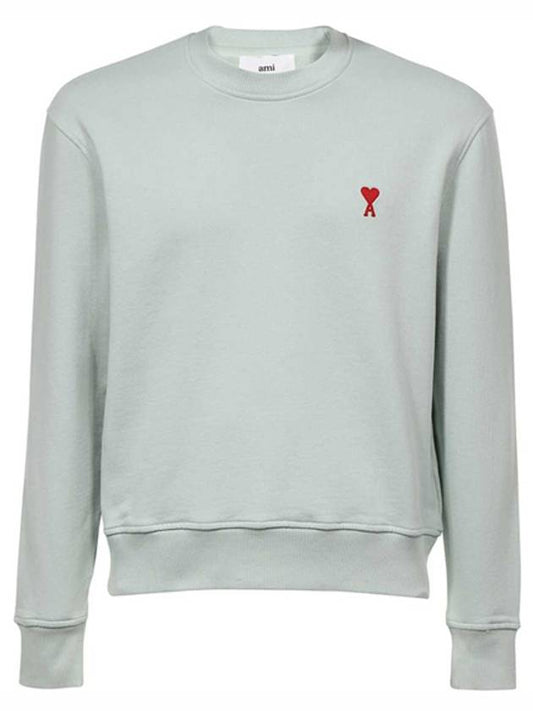 Small Heart Logo Sweatshirt Mint Green - AMI - BALAAN 2