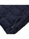 Seamless Logo Nylon Hooded Down Jacket Navy - STONE ISLAND - BALAAN 8