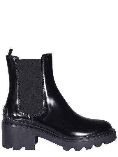 Glossy Leather Chelsea Boots Black - TOD'S - BALAAN 2