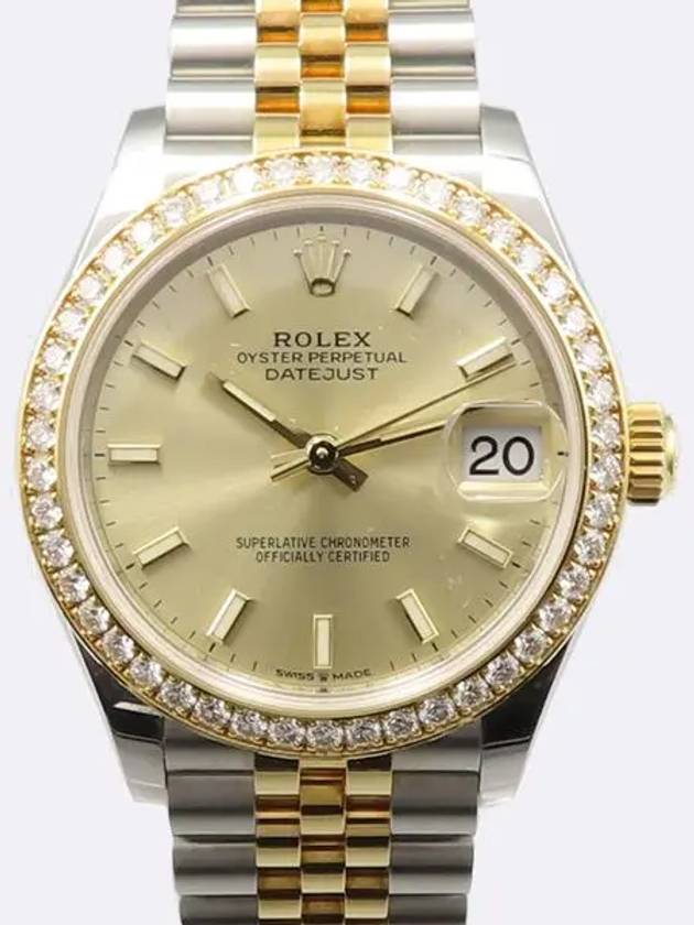 Rolex 278383 Datejust 18K Combi Diamond Bezel Bar Index Jubilee Band 31MM Automatic Women s Watch - ROLEX - BALAAN 1