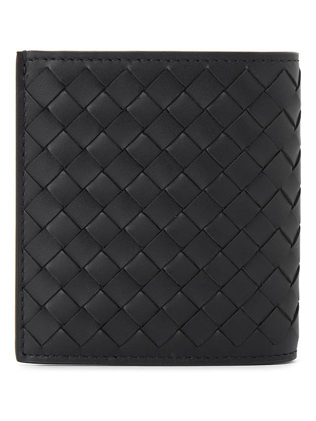 Men's Intrecciato Half Wallet Black - BOTTEGA VENETA - BALAAN 3