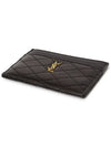 Gabi Quilted Lambskin Card Wallet Black - SAINT LAURENT - BALAAN 4