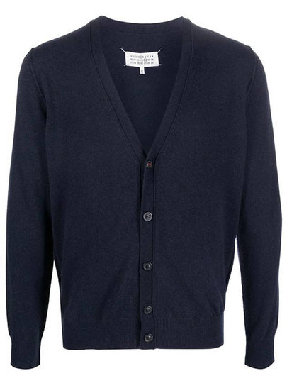 Cashmere Back Stitch Cardigan Navy - MAISON MARGIELA - BALAAN 2