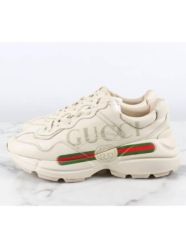 Rhyton strip logo sneakers 6 5 255 - GUCCI - BALAAN 5