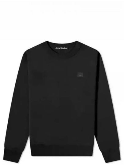 Face Patch Crew Neck Sweatshirt Black - ACNE STUDIOS - BALAAN 2