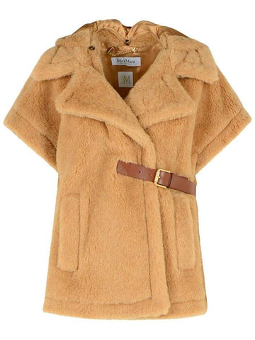 Max Mara 'Lanoso' Beige Alpaca Blend Cape - MAX MARA - BALAAN 1