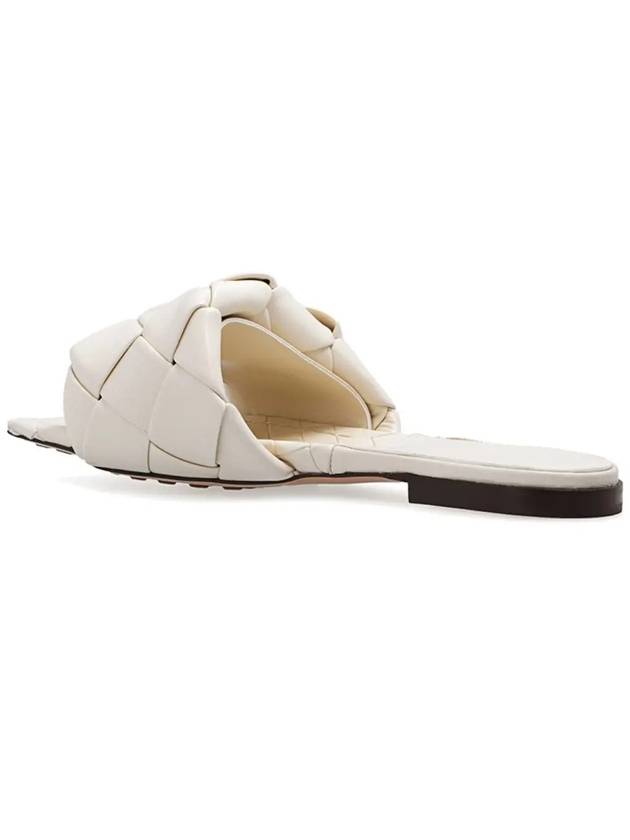 Women's Lido Leather Slippers White - BOTTEGA VENETA - BALAAN 5